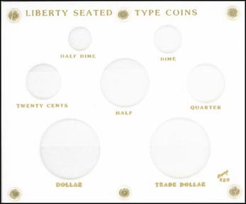 Capital Plastics #429, Liberty Seated Type Coins, White MAIN