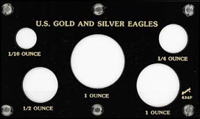 Capital Plastics #434F, Gold and Silver Eagles, Black MAIN