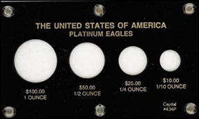 Capital Plastics #434P, Platinum Eagles, 1 oz - 1/10 oz, Black MAIN