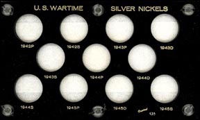 Capital Plastics #435 Wartime Silver Nickels 1942-1945, Black MAIN