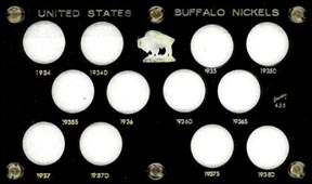 Capital Plastics #436 Buffalo Nickels 1934-1938, Black MAIN