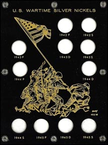 Capital Plastics #452W Wartime Silver Nickels with Illustration, Black MAIN