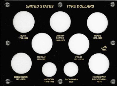 Capital Plastics #458A, Type Dollars (Bust - Sacagawea), Black MAIN
