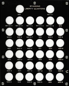 Capital Plastics #464, Standing Liberty Quarters 1916-1930, Black MAIN