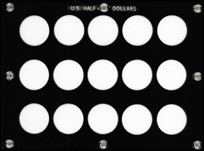 Capital Plastics #51S, US Half Dollars, no dates, Black MAIN