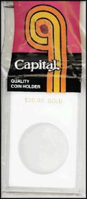 Capital Plastics CAPS holder for a $20 Gold, White MAIN