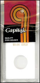 Capital Plastics CAPS holder for a $5 Gold, White MAIN
