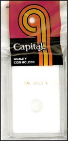Capital Plastics CAPS holder for a Small Gold Dollar, White MAIN
