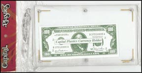 Capital Plastics #CH1 Holder For Present Size U. S. Currency MAIN