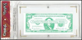 Capital Plastics #CH2 Holder For Large Size U. S. Currency MAIN
