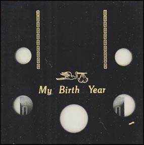 Capital Plastics #GA5BY, Birth Year, Cent thru Half Dollar, Black MAIN