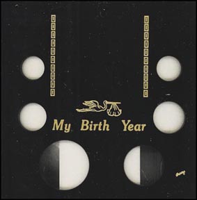 Capital Plastics #GA6SEBY, My Birth Year, Cent thru Silver Eagle, Black MAIN