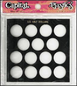 Capital Plastics #GX51S, US Half Dollars, no dates, Black MAIN