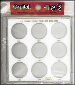 Capital Plastics #GX9SEA, Silver Eagle Year Set, 1986-1994, White MAIN