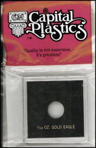 Capital Plastics Krown Case for a 1/10 oz Gold Eagle, Black MAIN