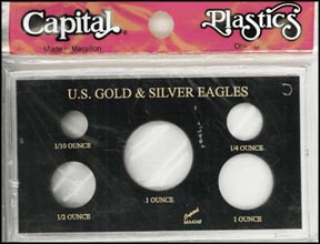 Capital Plastics #MA434F, Gold & Silver Eagles, Black MAIN