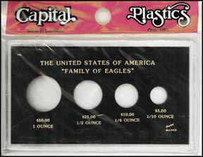 Capital Plastics #MA434G, Family of Gold Eagles, 1 oz - 1/10 oz, Black MAIN