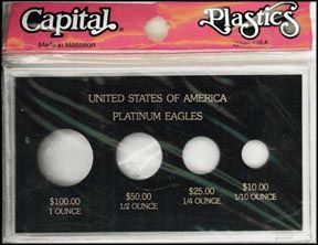 Capital Plastics #MA434P, Platinum Eagles, 1 oz - 1/10 oz, Black MAIN