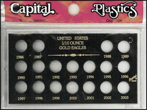 Capital Plastics #MA437, 1/10 Gold Eagles, 1986-2003 , Black MAIN