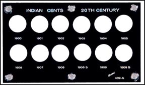 Capital Plastics #MA439A, 20th Century Indian Cents, Native American illustration, White MAIN