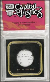 Capital Plastics VPX holder for a St. Gaudens $20, Black MAIN