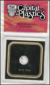 Capital Plastics VPX holder for a $2 1/2 Gold , Black MAIN