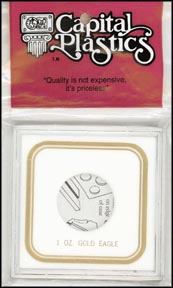 Capital Plastics VPX holder for a 1oz Eagle $50, White MAIN