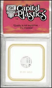 Capital Plastics VPX holder for a $5 Gold, White MAIN