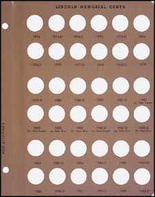 Dansco Album Page - Lincoln Cents 1974 to 1988D - page 6 MAIN