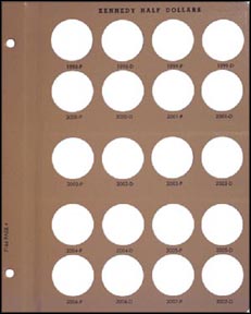 Dansco Album Page - Kennedy Half Dollars 1998P-2007D - page 4 MAIN