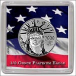 Edgar Marcus Snap-Tite Coin Display - 2'' x 2'', Platinum Eagle 1/2oz MAIN