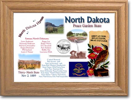 Edgar Marcus & Co Coin Frame - North Dakota MAIN