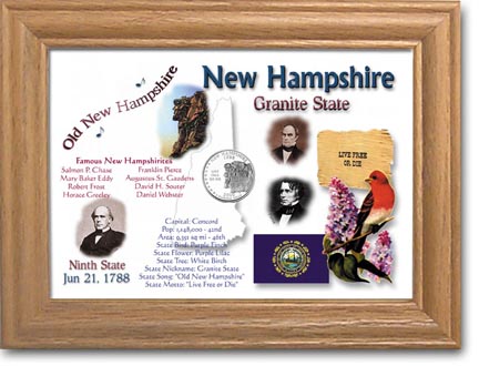 Edgar Marcus & Co Coin Frame - New Hampshire MAIN