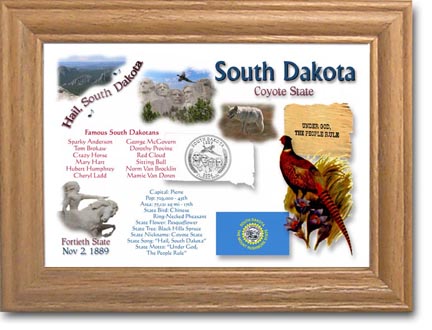 Edgar Marcus & Co Coin Frame - South Dakota MAIN
