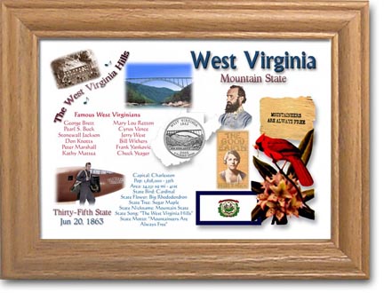 Edgar Marcus & Co Coin Frame - West Virginia MAIN