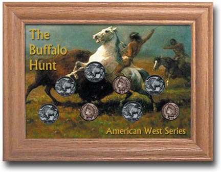 Edgar Marcus & Co Coin Frame - The Buffalo Hunt MAIN