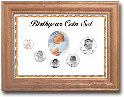 Edgar Marcus & Co Coin Frame - Birth Year 5-Coin Cent through Half Dollar - White MAIN