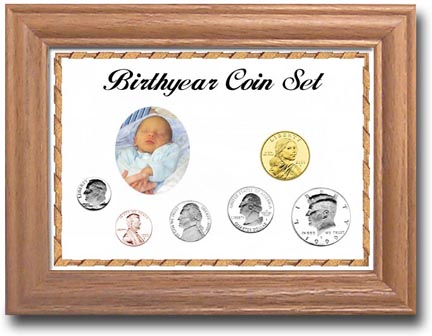 Edgar Marcus & Co Coin Frame - Birth Year 6-Coin Cent through Small Dollar - White MAIN