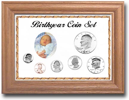 Edgar Marcus & Co Coin Frame - Birth Year 6-Coin Cent through Large Dollar - White MAIN
