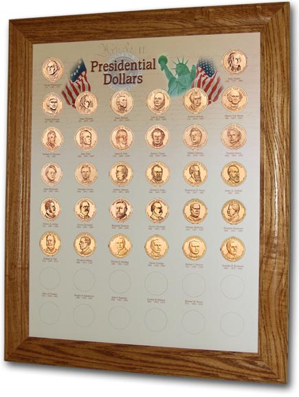 Edgar Marcus & Co Coin Frame, Presidential Dollars MAIN