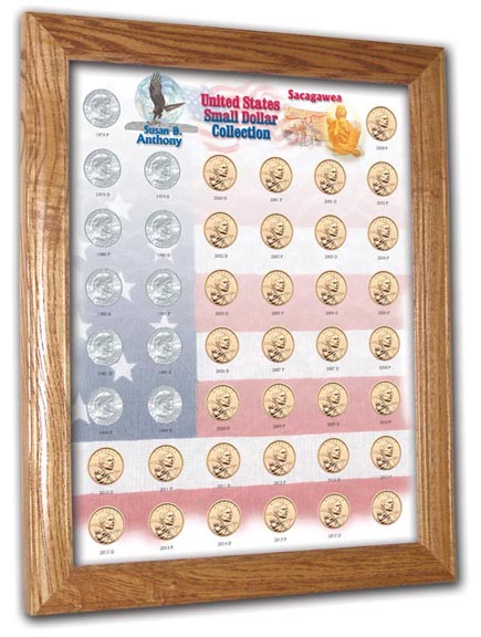 Edgar Marcus & Co Coin Frame, Susan B. Anthony & Sacagawea Set MAIN