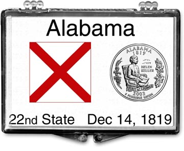 Edgar Marcus Snaplock Display - Alabama State Flag MAIN