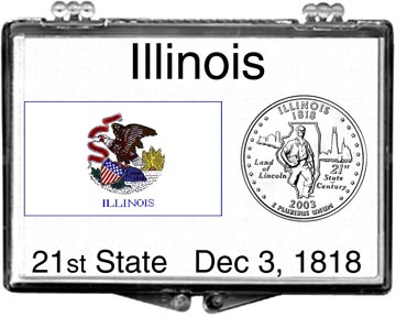 Edgar Marcus Snaplock Display - Illinois State Flag MAIN