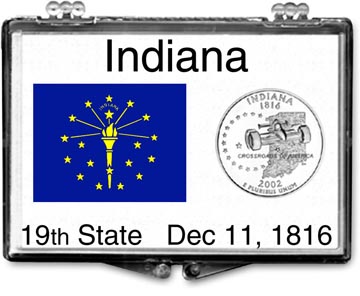 Edgar Marcus Snaplock Display - Indiana State Flag MAIN