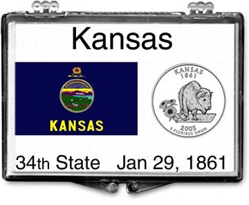 Edgar Marcus Snaplock Display - Kansas State Flag MAIN