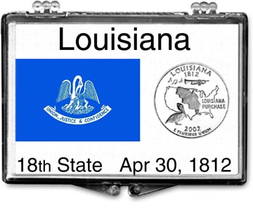 Edgar Marcus Snaplock Display - Louisiana State Flag MAIN