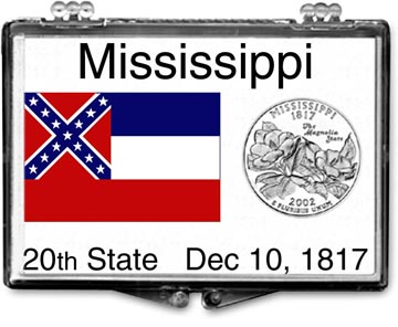Edgar Marcus Snaplock Display - Mississippi State Flag MAIN