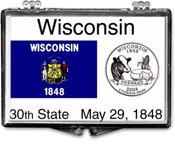 Edgar Marcus Snaplock Display - Wisconsin State Flag MAIN