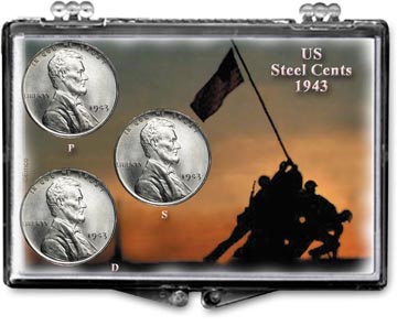 Edgar Marcus Snaplock Display - Steel Cent Set - Iwo Jima MAIN