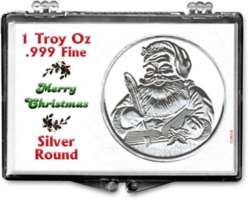 Edgar Marcus Snaplock Display - Christmas, Merry Christmas - Silver Round MAIN